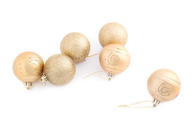 Decoration golden balls composition