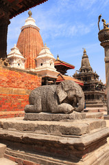 Sculptures of elephant, Patan, Kathmandu valley, Nepal © frenta
