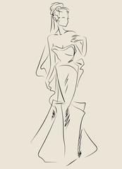 Wedding Day invitation with beautiful fiancee