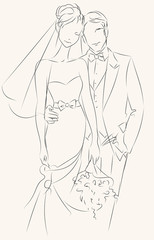 Wedding Day invitation with sweet couple