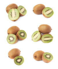 Sliced and cut kiwifruit composition