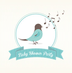 Sweet Bird Singing "Baby Shower Party"