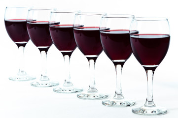 Celebration with red wine