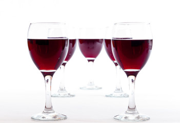 Red wine in glass