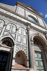 Obraz premium Florence Italy decorated facade of ancient Church called Santa M