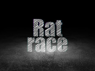 Politics concept: Rat Race in grunge dark room