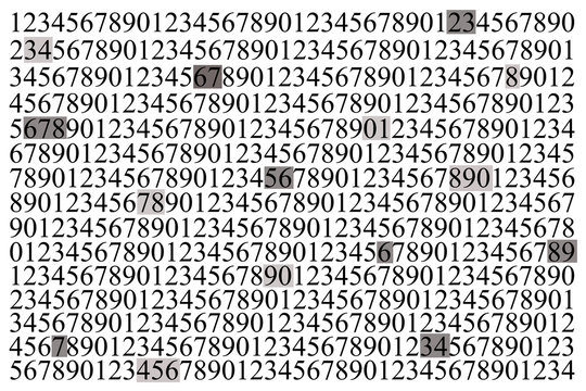 Abstract pattern of the random numbers set