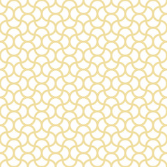 Seamless Retro Pattern Abstract Waves Yellow