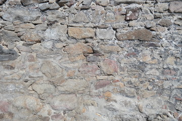 A wall made from stones.