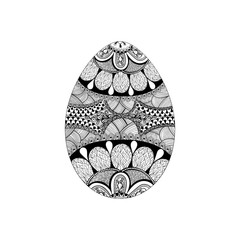 Zentangle stylized black Easter Egg. Hand Drawn vector illustrat