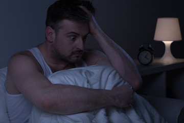 Man overwhelmed with stress