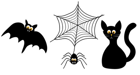 Spinne, Katze, Fledermaus