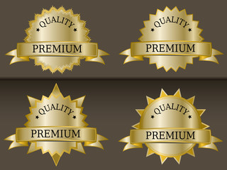 Gold premium quality labels