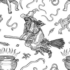 Ink line illustration for Halloween. 