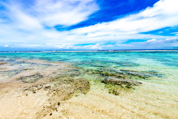 Sea, reef, landscape. Okinawa, Japan, Asia.