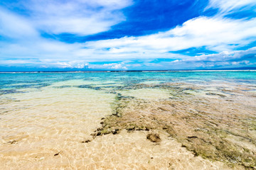 Sea, reef, landscape. Okinawa, Japan, Asia.