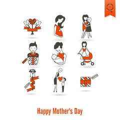 Happy Mothers Day Icons