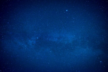 Fototapeta na wymiar Blue dark night sky with many stars