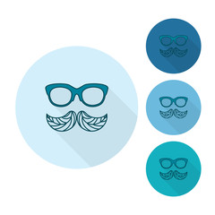Hipster Mustache Leaves