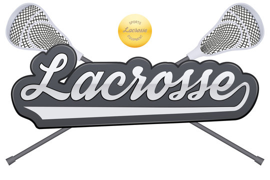 Lacrosse tag with ball and sticks.