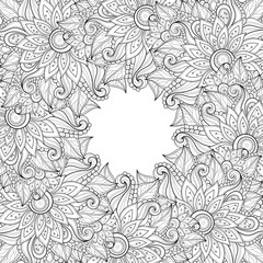 Vector Monochrome Floral Background