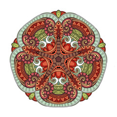 Vector Beautiful Deco Colored Contour Star, Patterned Design Ele