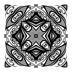 Vector Beautiful Deco Black Square