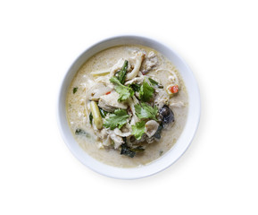 thai cuisine- tom kha kai -chicken in coconut milk soup