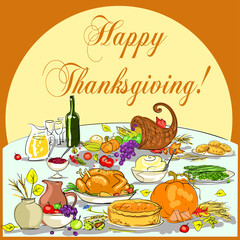Thanksgiving background with space for text.