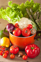 vegetables tomato pepper avocado onion cauliflower lettuce