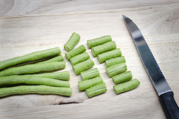 cow-pea on wood background