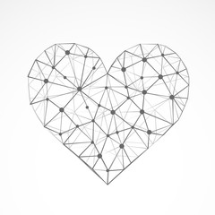 Abstract heart isolated on a white background.