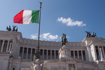 Fototapeta na wymiar Vittorio Emanuele II monument in Rome, Italy