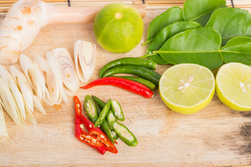 Thai Tom Yam soup herbs and spices