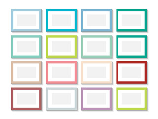 Vector picture frames on white background