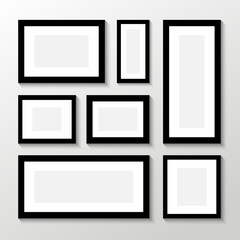 Vector picture frames on white background