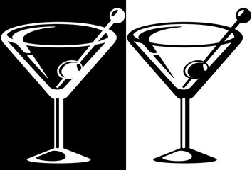Obrazy na Szkle  Ikona szkła martini.