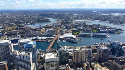 Fototapeta na wymiar Vue de Sydney depuis la Sydney Tower, Australie