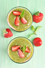 Fruit Smoothie with kiwi and strawberry
