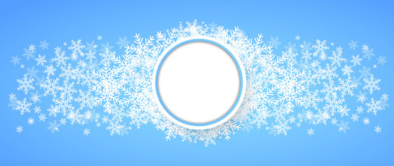 Snow fall. Holiday winter theme background.