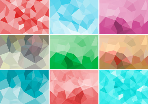 Abstract geometrix background colorful collection set.