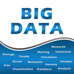 Big Data Keywords Blue Square 