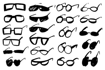 Doodle grunge glasses - 90391064