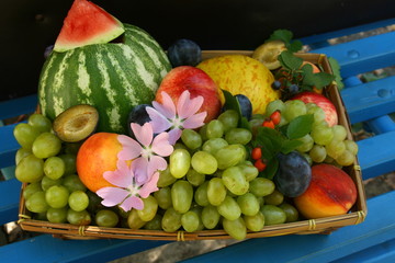 ягоды, фрукты.