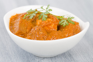 Paneer Makhani - Indian cheese cooked in a creamy sauce. 

