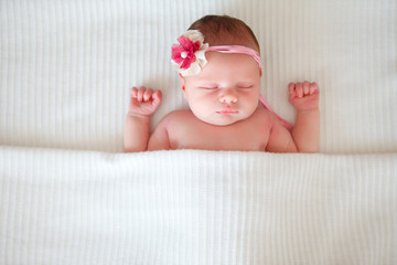 sleeping newborn baby