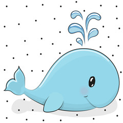 Naklejka premium Cartoon whale