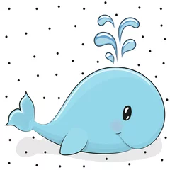 No drill roller blinds Whale Cartoon whale