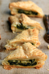 tasty puff spinach pie