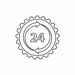 24 hour service  icon
